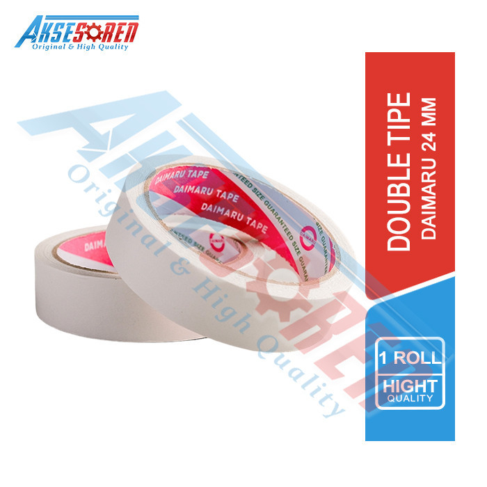

Double Tape Side Daimaru [24 mm/1 pcs] / Lakban Isolasi Selotip Dobel Tip