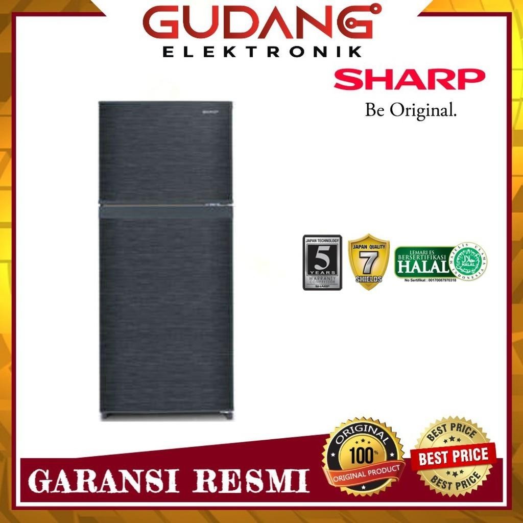 LEMARI ES 2 PINTU SHARP SJX 195 MD POLOS KULKAS SHARP SJX195MD