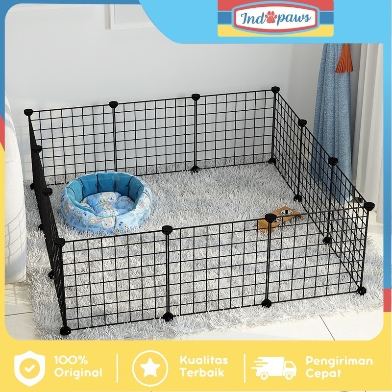 Kandang Hewan Peliharaan Pagar Besi DIY - Kandang Kucing - Kandang Anjing Pagar Besi - Pet Cage Stac