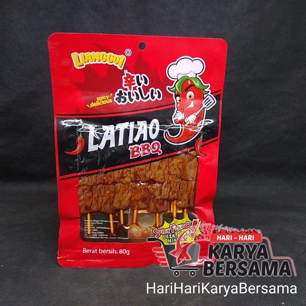 

MAKANAN RINGAN SIMULASI RASA PEDAS LIANGGUI LATIAO SATE RASA BBQ 80GR