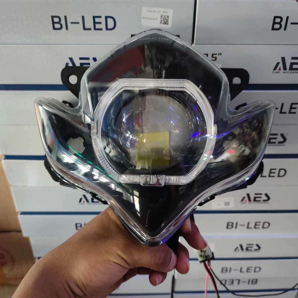 REFLEKTOR LAMPU DEPAN SATRIA FU BARONG PROJECTOR BILED AES