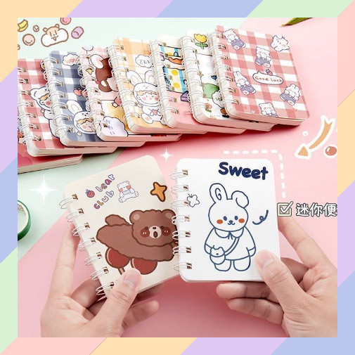 

AT29 Notebook MINI A7 Buku Tulis Kecil Note Memo Book Spiral Motif Lucu 29B4