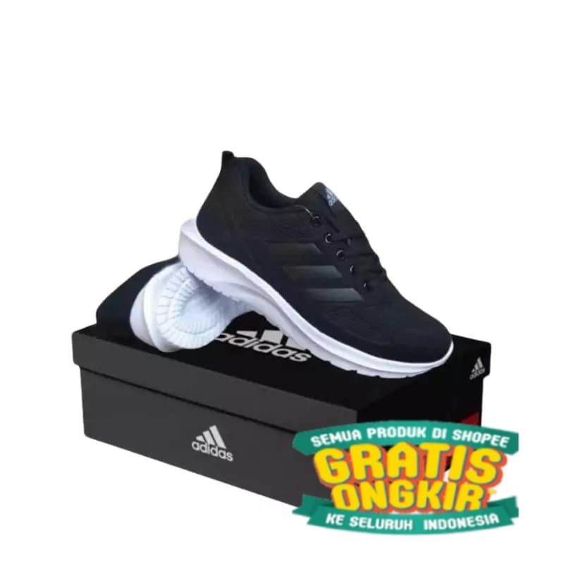 Sepatu Sekolah Hitam Putih -  Hitam Polos Pria/Wanita Sepatu Kerja Sepatu Sneakers Casual  terlariss