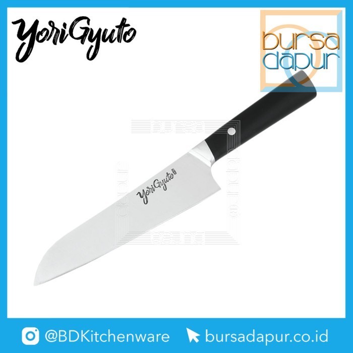 Yori Gyuto Bunka (Chef) Knife 20 cm / Pisau Stainless Steel Gagang Hitam