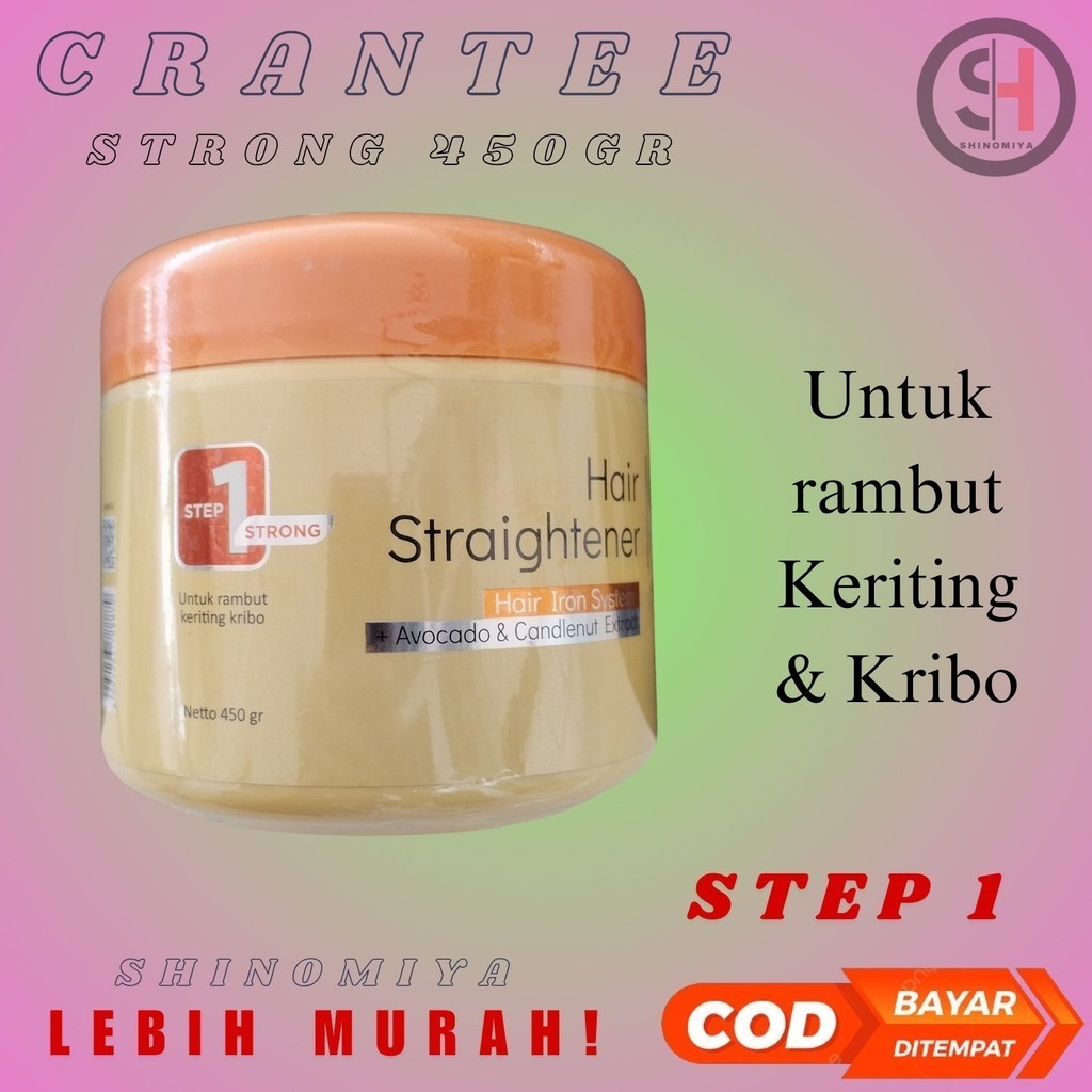RAMBUT KERITING & KRIBO JADI LURUS! CRANTEE STRONG 450G, DISKON SPESIAL! REBONDING SMOOTHING SALON