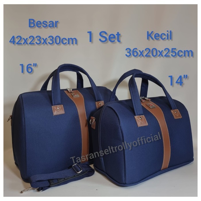 Tas Pakaian untuk wanita Polo Interclub 1set besar&kecil 100%original - Biru