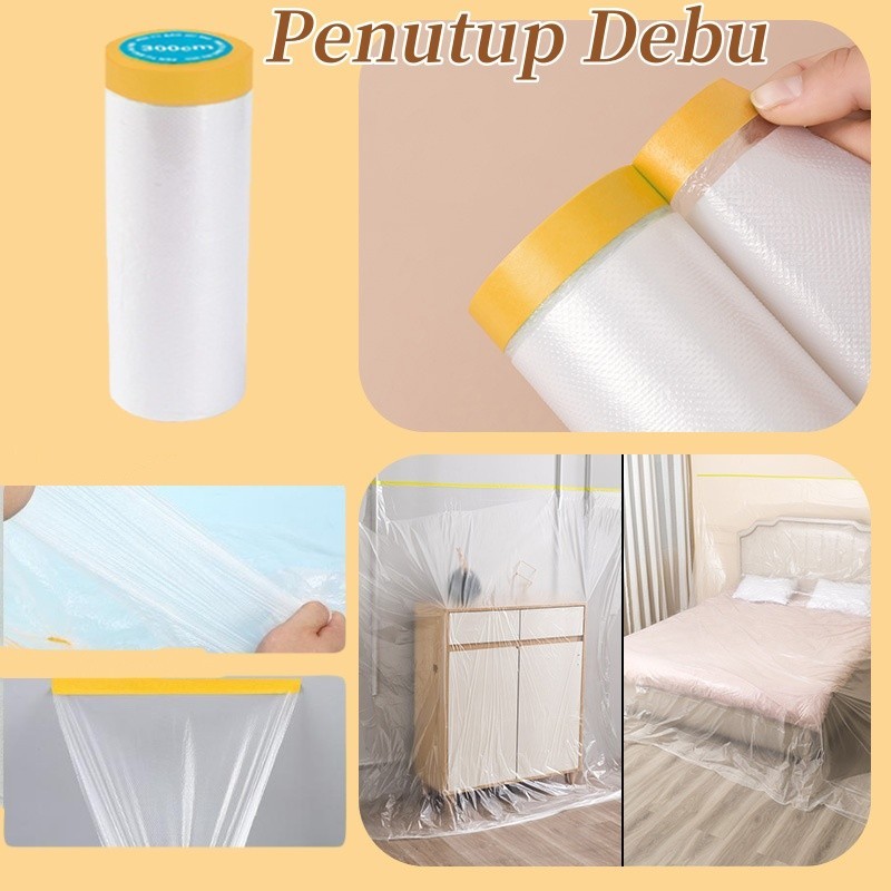 20M Penutup Debu Furnitur/Plastik Penutup /Pelindung Sofa /Penutup Debu /Sekali Pakai Film Tahan Deb