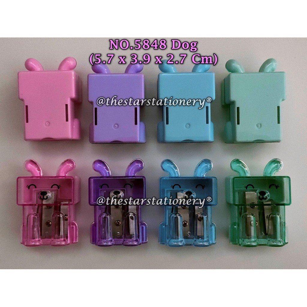 

(1 Biji) Rautan Tabung Xiaolingjing 5848 Dog 2 Holes 5.7 x 3.9 x 2.7 Cm / Serutan Pensil Bentuk Dog