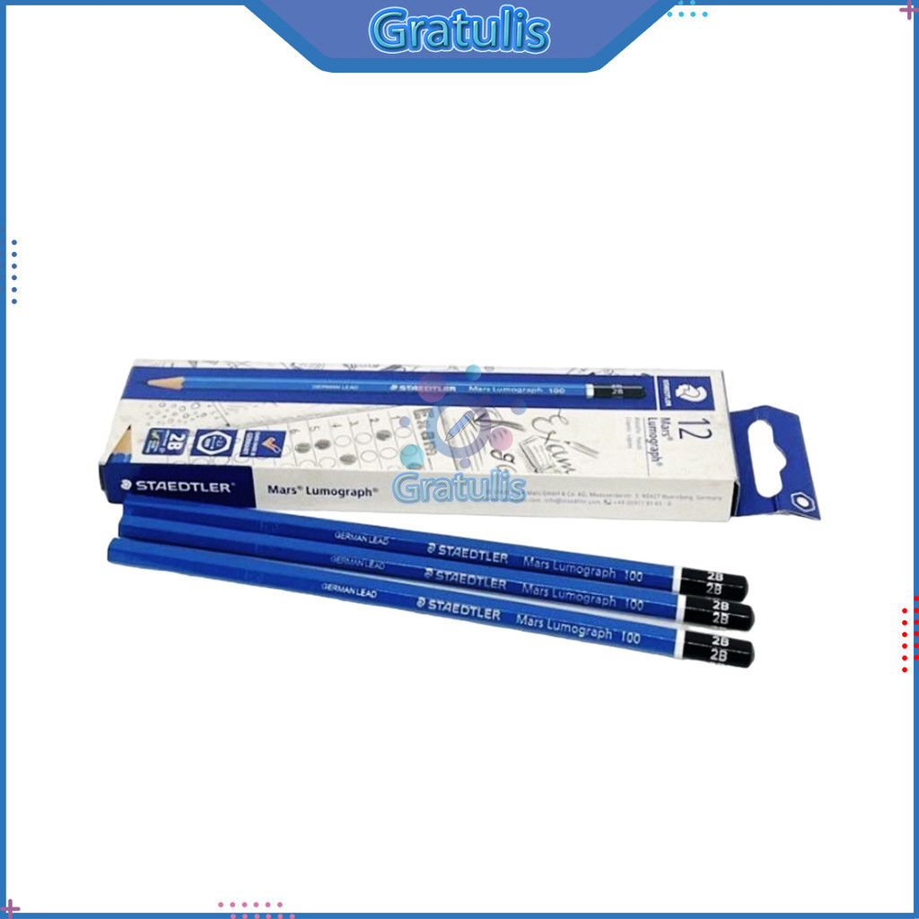 

PENSIL 2B STAEDTLER MARS LUMOGRAPH (1 PACK/12 PCS) / ALAT TULIS SEKOLAH / UJIAN SEKOLAH / PERLENGKAPAN