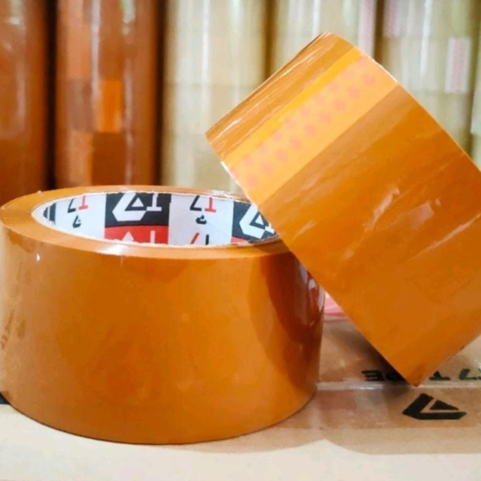 

Lakban 48mm x 90yard 2 inch Bening Dan Coklat Clear Tape Isolasi Selotip Opp Packing Selasiban - Putih