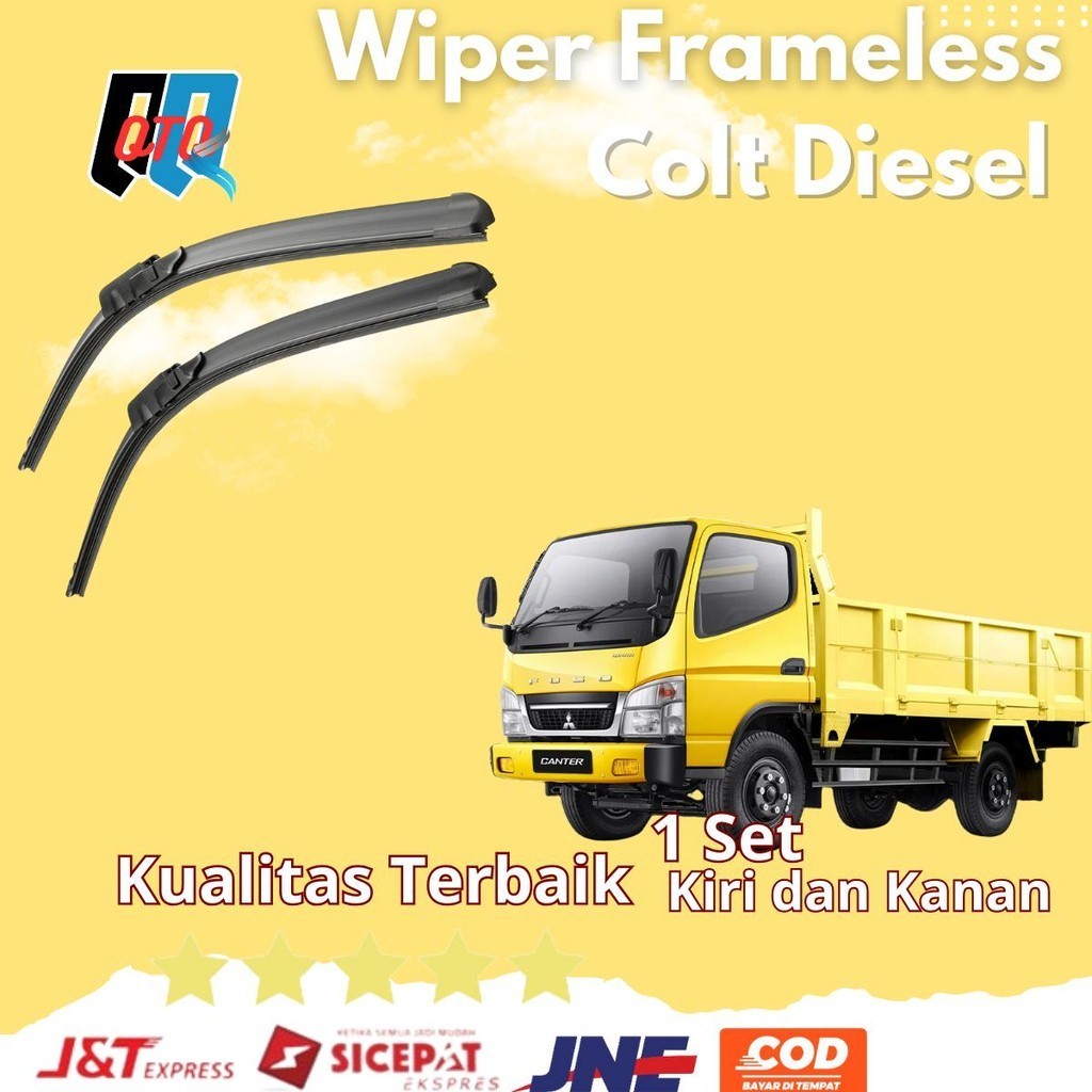 Wiper Dual Karet 2 Lapis Karet Semua Jenis Truk Colt Diesel Engkel Fuso Canter Elf Dutro Lohan Traga