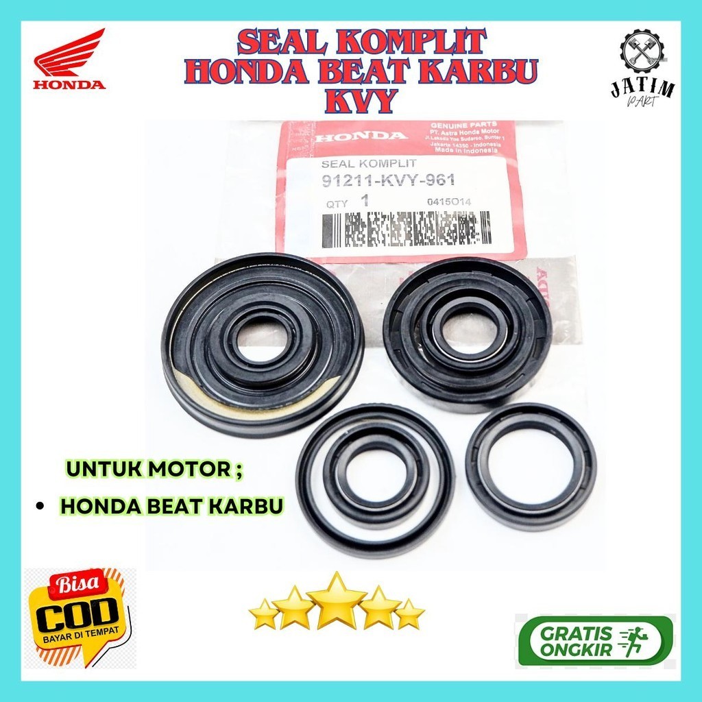 Sil Komplit Beat Karbu Ori / Seal KOmplit Honda Beat Lama Original Premium - 91211-KVY-961