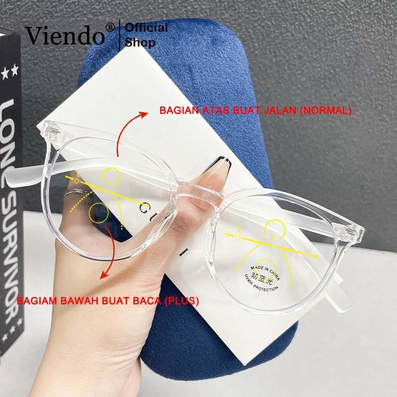 Viendo Kacamata Progresif Baca Jalan Plus Wanita Pria Anti Blueray Photocromic Kaca Mata Optik