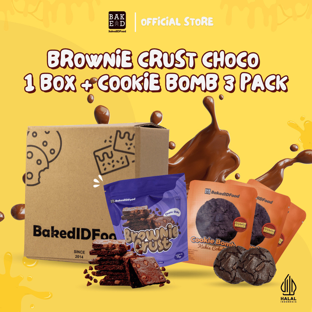 

Brownie Crust Choco 1 Box + Cookie Bomb 3 Pack