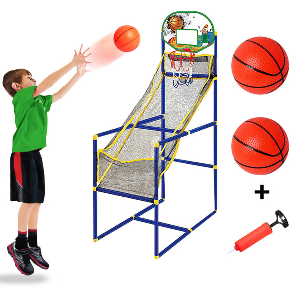 Indoor Basketball Shooting Machine Room Basketball Hoop Kids Arcade Basketball Game Set Sports Plays