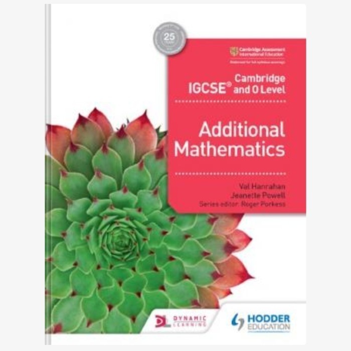 

Buku Level Additional Mathematics (Cambridge IGCSE and O)