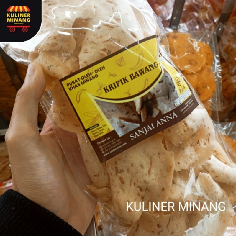 

Kuliner Minang Kue bawang Iris Anna Oleh-Oleh Asli Cemilan Kampung Makanan Khas Payakumbuh Padang kabau Jajanan Snack Kabau AX00