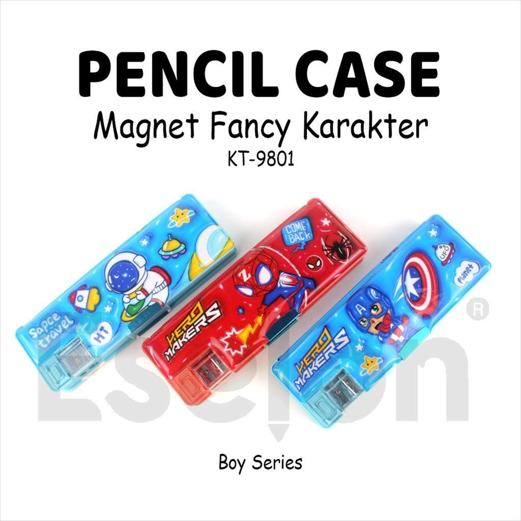 

[ES.JKT] Kotak Pensil Magnet+2sz rautan Fancy 9801 / Tempat Pensil
