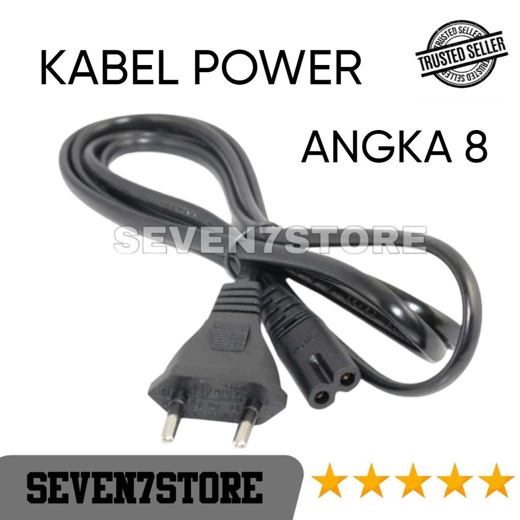 KABEL AC POWER ANGKA 8 KABEL POWER LISTRIK 2 PIN AC CORD 8 PRINTER