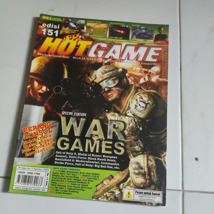 Majalah HOT GAME War Game edisi 151 Agustus 2005 original