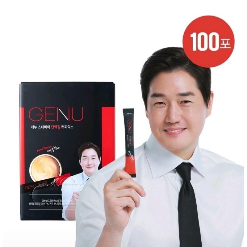 

[1 Sachet] Genu Stevia Protein Coffemix Original/ Barista Ori Korea Kopi Sachet Instant Premium