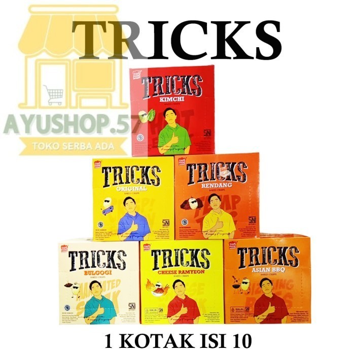 

TRICKS BISKUIT KENTANG KOTAK ISI 10 - ORIGINAL - AYUSHOP57