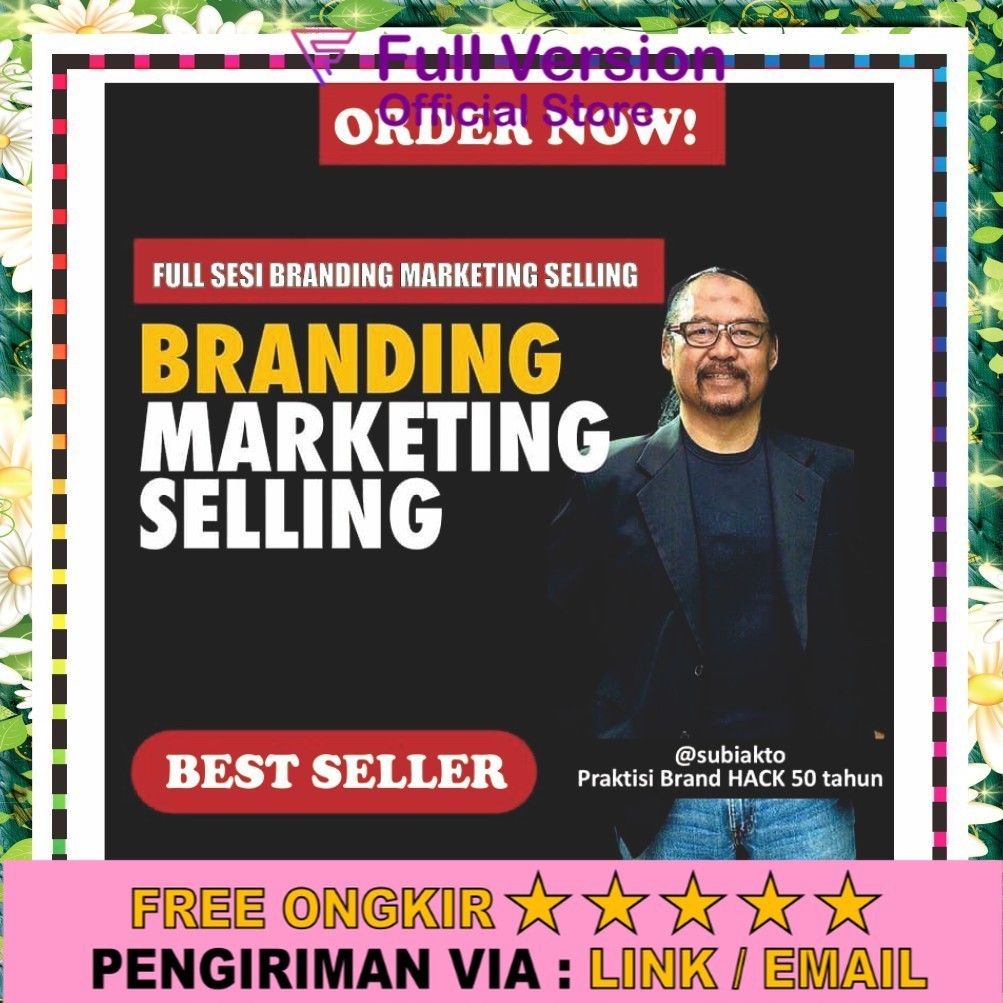 Beli 5 Gratis 1 Max Rp. 10.000,- | Ecourse - Branding Marketing Selling - Subiakto | Bergaransi Life