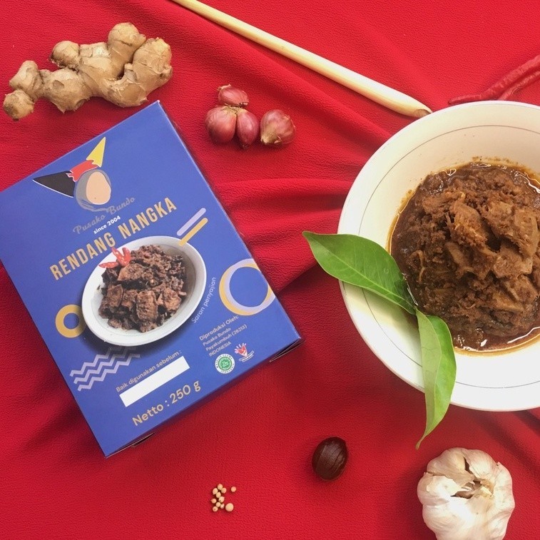 

Kuliner Minang Rendang Nangka cubadak Pusako Bundo Oleh-Oleh Asli Cemilan Kampung Makanan Khas Payakumbuh Padang kabau Jajanan Snack Kabau AX00