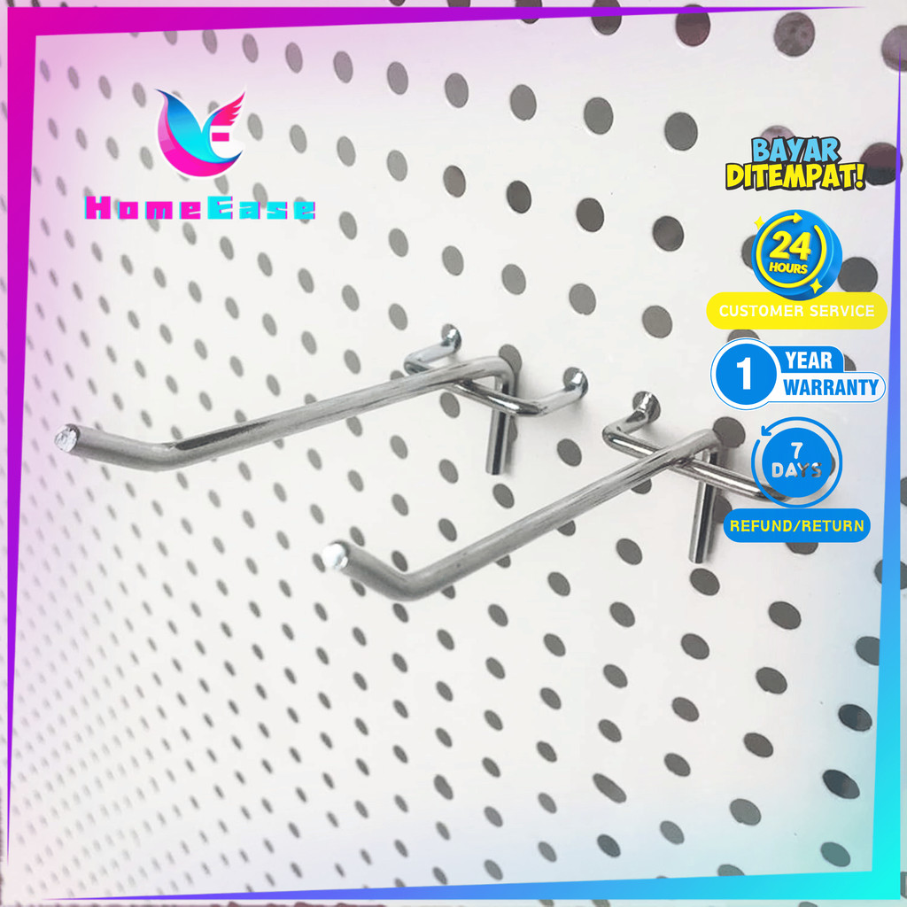 HomeEase - Pengait Rak Hook Ram Cantolan Gantungan Rak Besi Tempat Display Barang Dagangan Pengait B