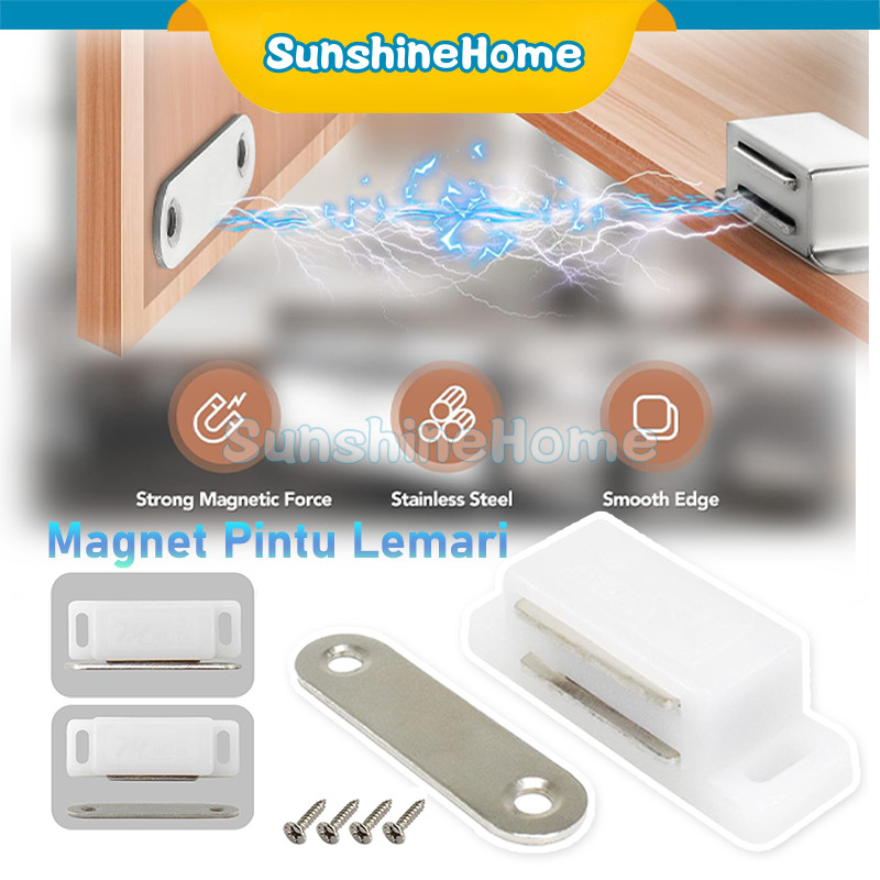 Magnet Pintu Lemari Kayu Putih Magnetic Catch Magnet Pintu Lemari Magnet Pintu Kayu
