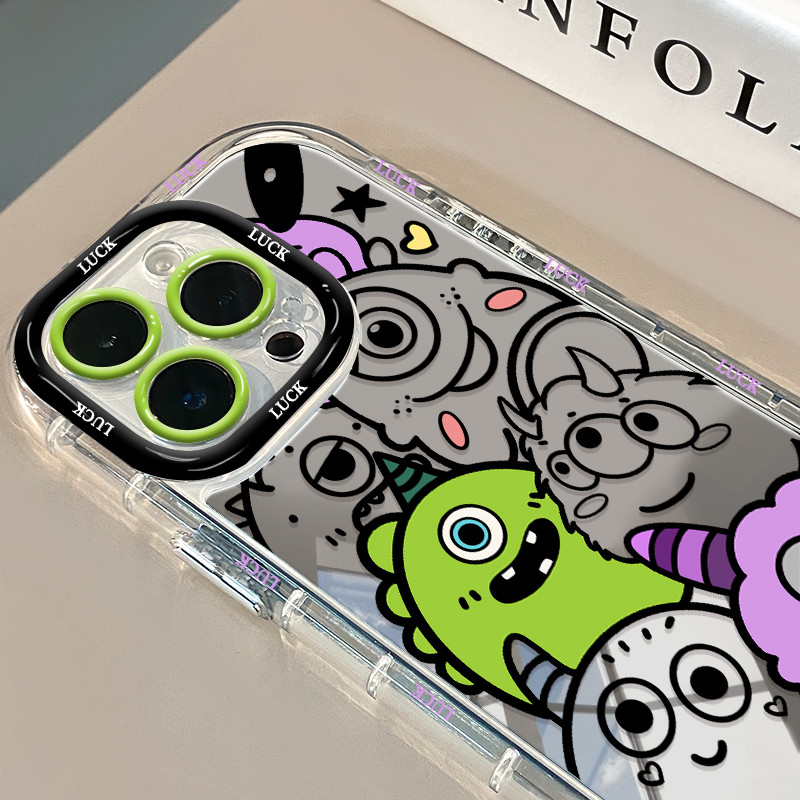 Kartun Monster Kecil Yang Lucu case Hp Iphone 11 Pro Max Xs Xr 12 13 14 15 Plus