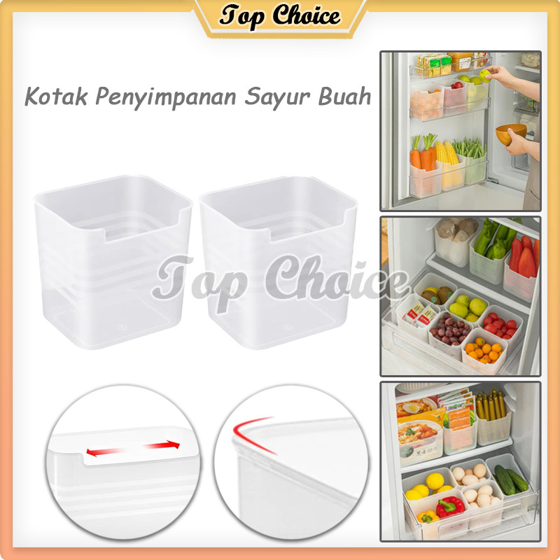 Kotak Penyimpanan Kulkas / Kotak Penyimpanan Sayur Buah / Tempat Penyimpanan Makanan Kulkas