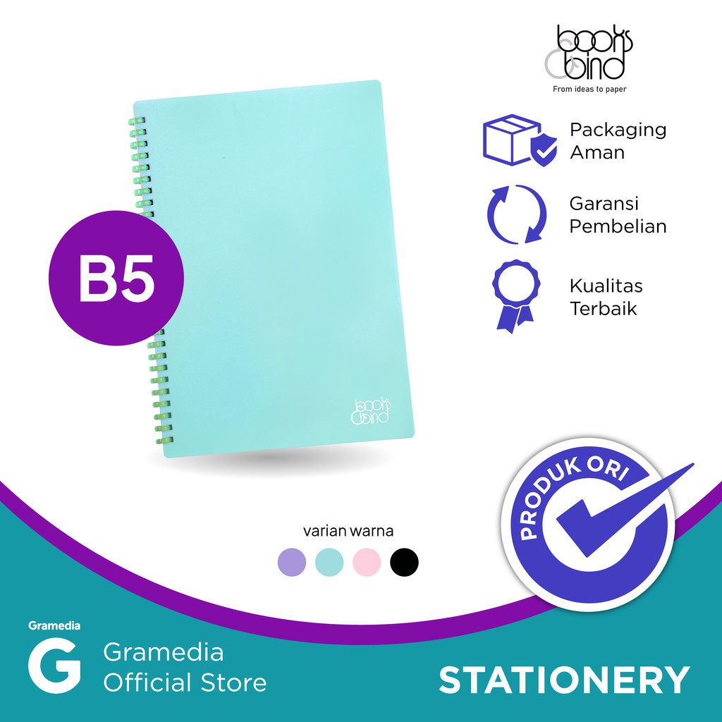 

Books&Bind Soft Spiral Notebook Pp B5 Blue