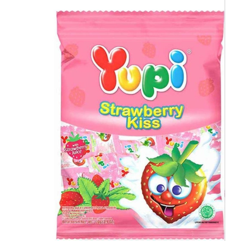 

YUPI Gummy Strawberry Kiss 110 gr Permen Jelly