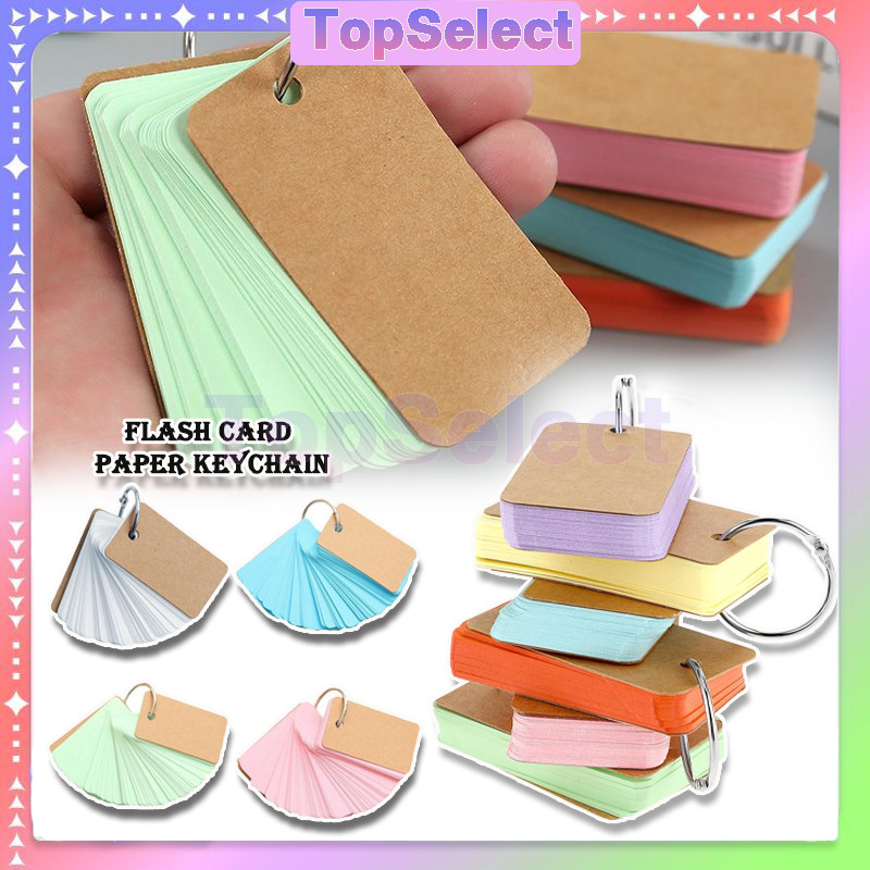 

Flash Card Polos 7.4cm 50 Pcs/Memo Note atau Magic Card / Flash Card Papper Keychain / Memo Ring / Buku Mini Ring / Sticky Note Ring