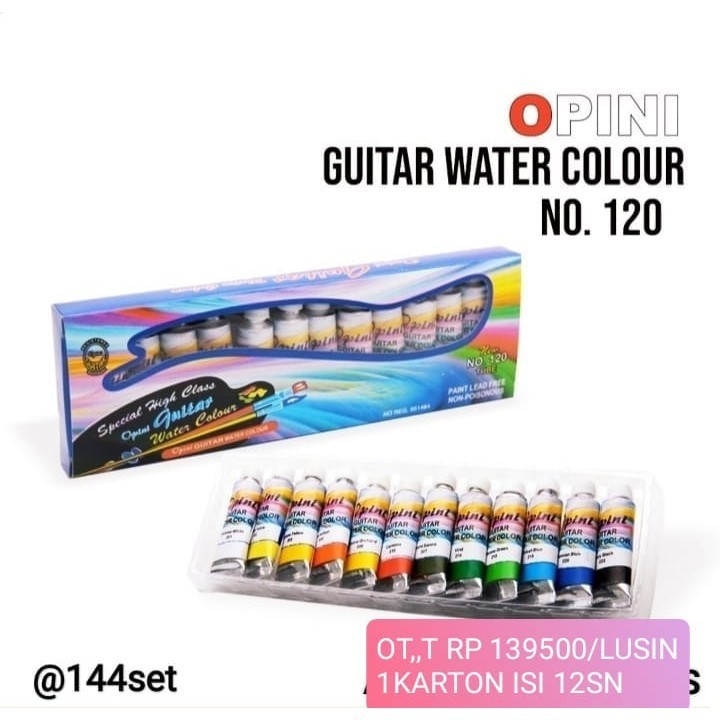 

(1 Set) Cat Air Guitar Opini 12 Warna Kecil Besar 110 120 / Water Colour / Cat Poster Guitar Opini