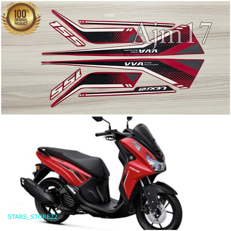 STIKER STRIPING MOTOR YAMAHA LEXI 2024 MERAH Kualitas original