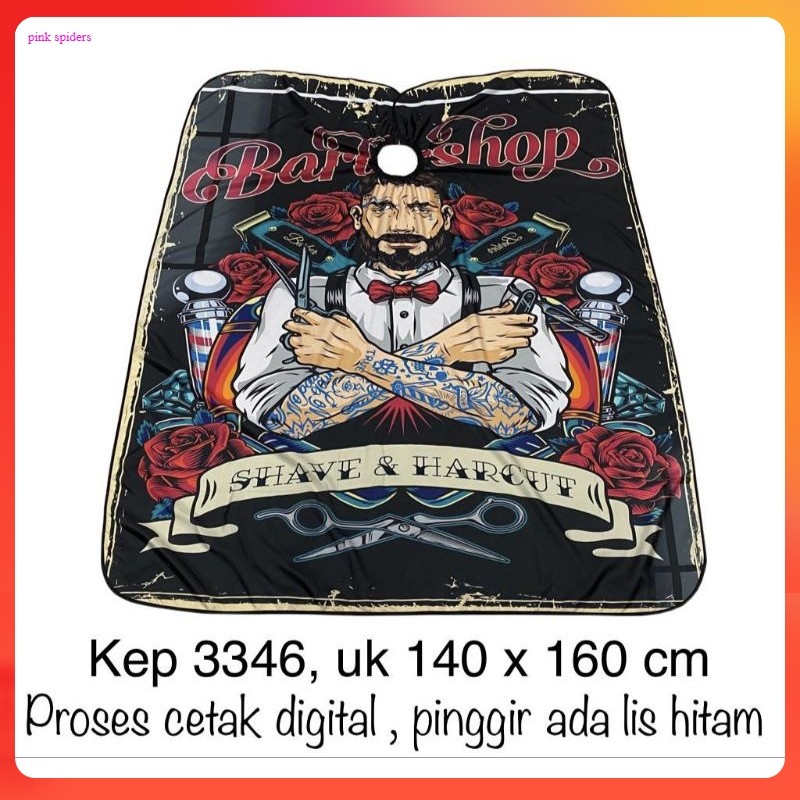 KIP CAPE BARBERSHOP PRINT JUMBO / K. 3346 Alat Salon Kecantikan dan barbershop termurah