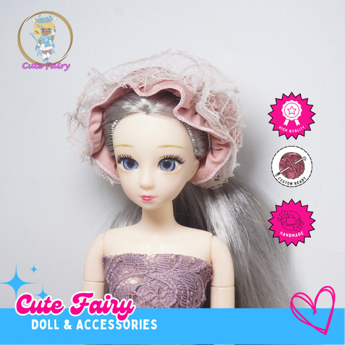 Setelan Dress Renda Vintage Purple Baju Boneka BJD Doll 30 cm Pivotal