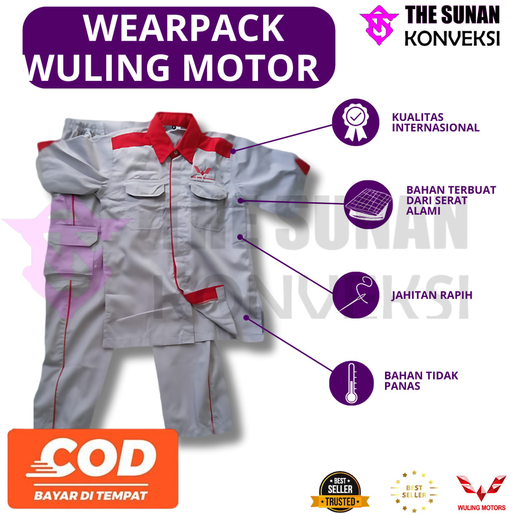 Seragam Mekanik Wuling | Seragam Mekanik I Seragam Mekanik Wuling Motor | Baju dan Celana Mekanik