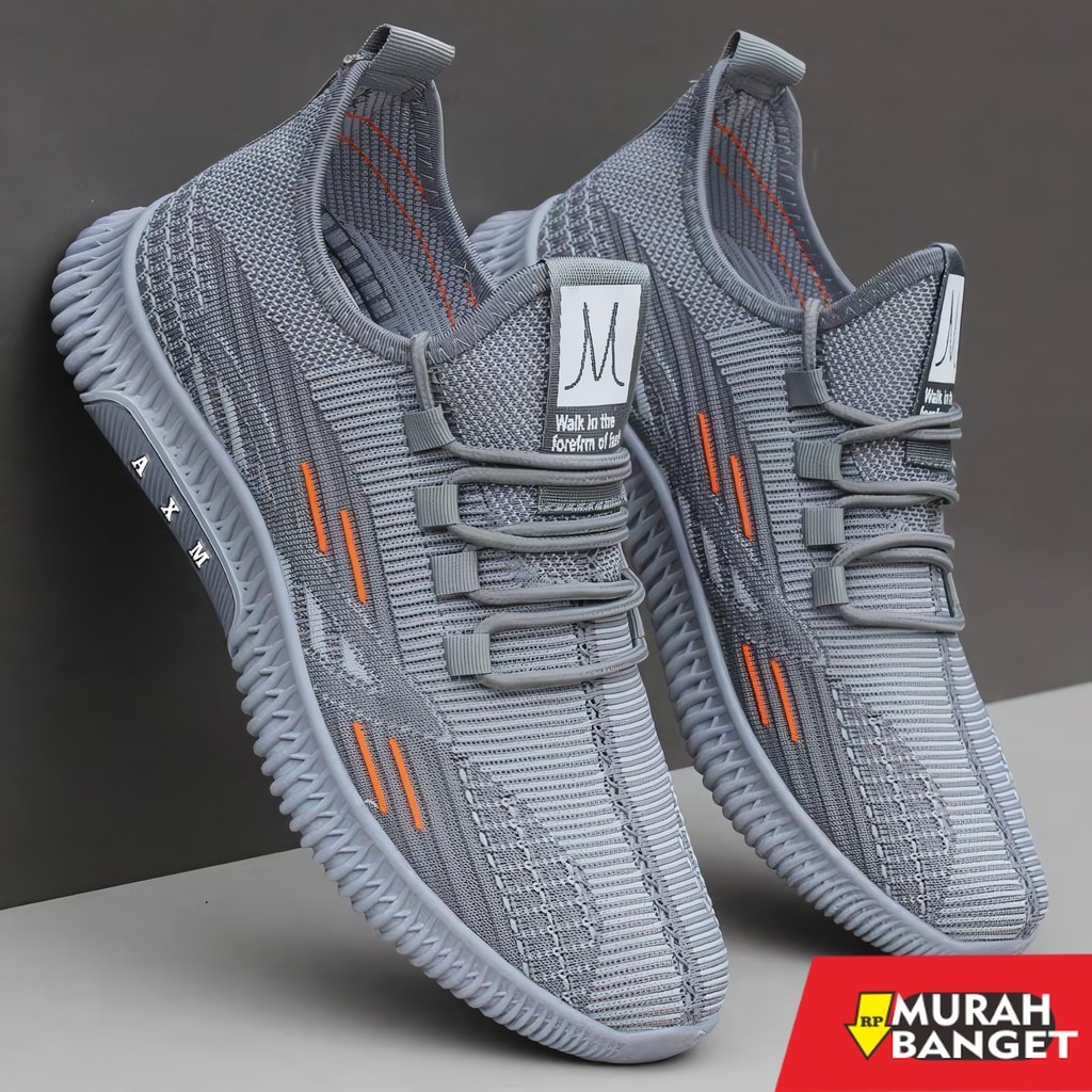 sepatu sneakers lokal terbaik LV0346 Sepatu Sport Pria Running Shoes Premium Quality
