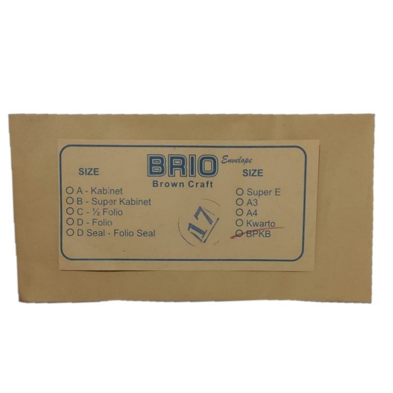 

Amplop Coklat Brio Ukuran Super Kabinet Cabinet