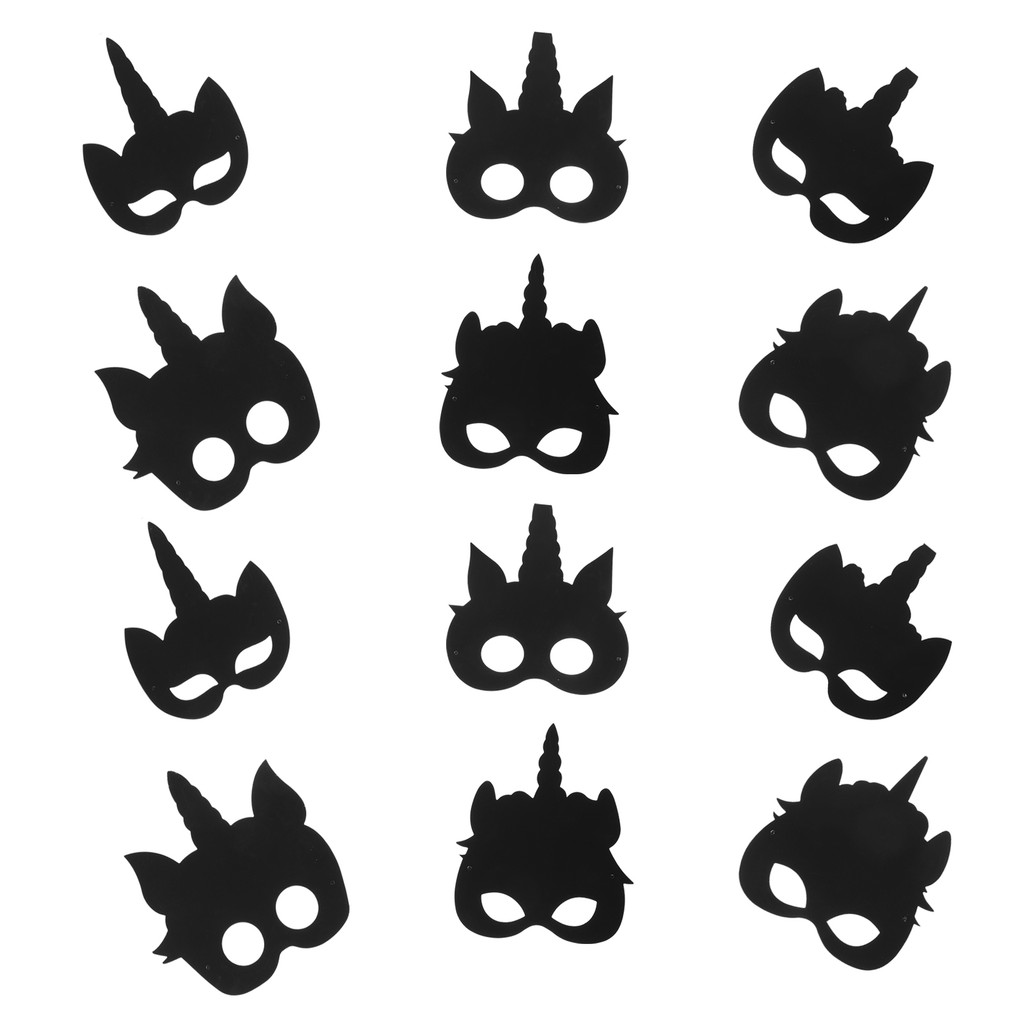 

Unicorn Scratch Party Paper Mask DIY Holiday Painting Colorful Card Crafting Halloween Style Modeling Children Crafts Portable