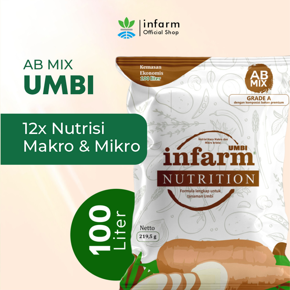 AB Mix Umbi 220gr INFARM - Nutrisi AB Mix Umbi Pupuk Konvensional Tanah dan Hidroponik Untuk Tanaman