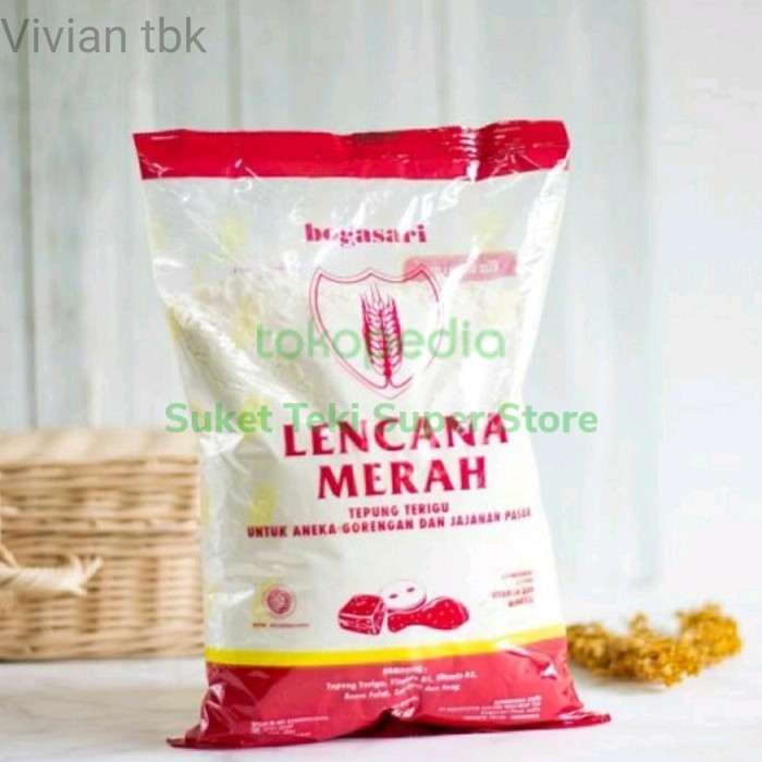 

vv Tepung Terigu Lencana Merah 1kg Kemasan Pouch