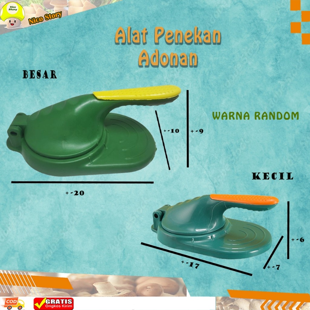 

(NCS) Cetakan Press Adonan Pangsit Handmade Serbaguna Kulit Pastel Penekan Adonan Alat Menekan Kue Martabak Hand Dumpling
