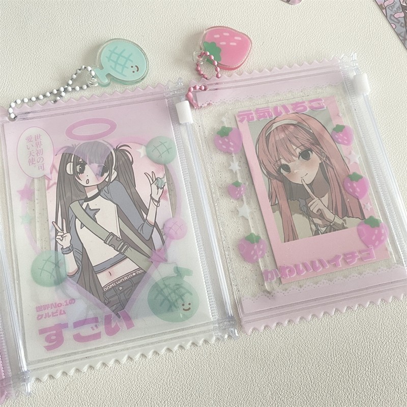 

1pcs Cute Transparent Shiny Candy Bag Kpop Card Sleeves Holder Photocard Holder Card Films Game Cards Protector