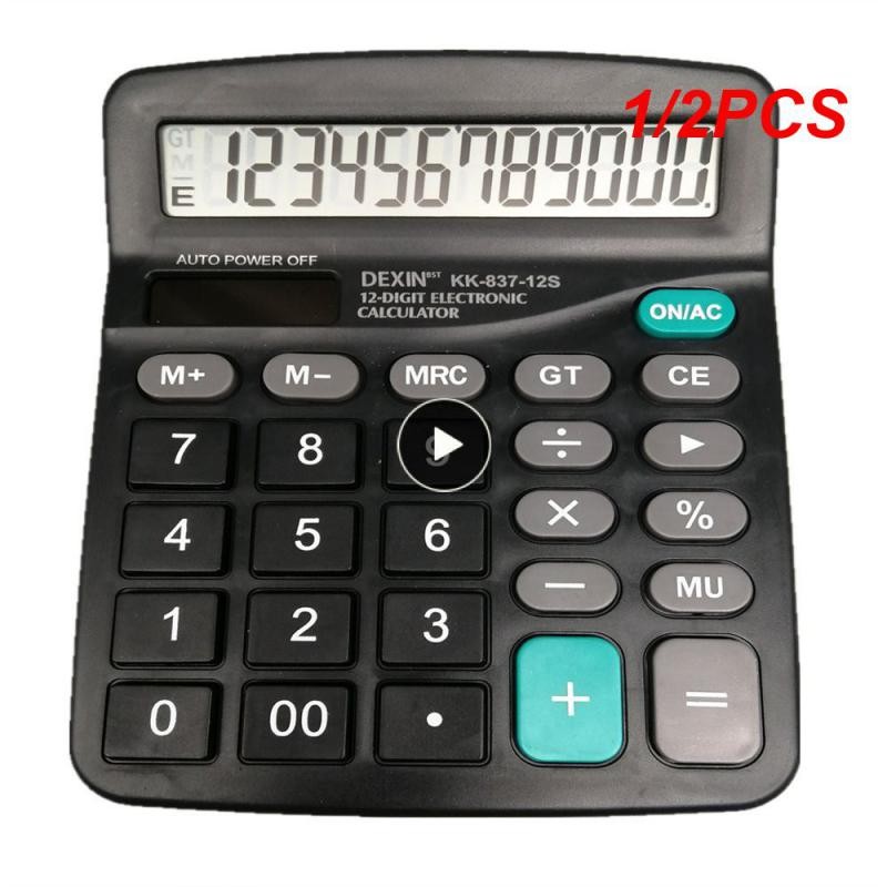 

1/2PCS Energy Saving Financial Calculator 5th Battery Solar Energy Solar Computer Desktop Professionally Special Calculator