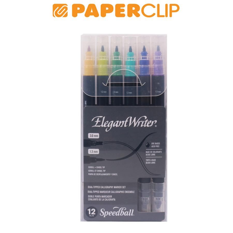 

MARKER CALLIGRAPHY SPEEDBALL ELEGANT WRITER DUAL TIPPED SET 12C 002820