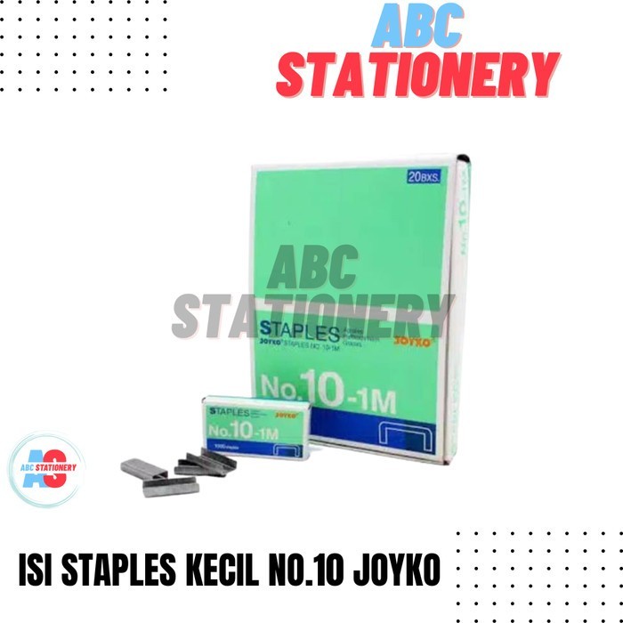 

Isi Staples kecil no.10 Joyko (1 pack isi 20 dus kecil) - Dus Kecil